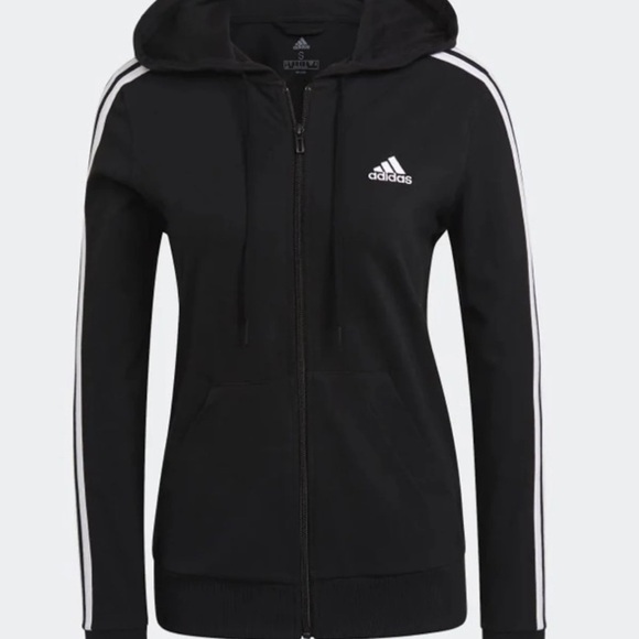 ADIDAS Essentials 3-stripe Full Zip Hoodie - Picture 3 of 12